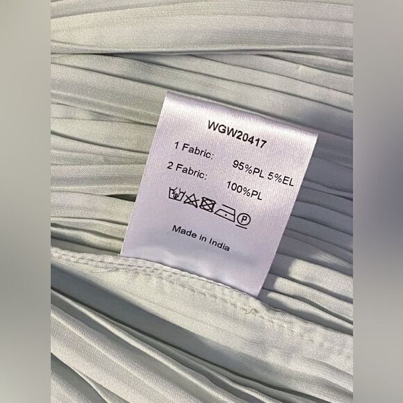 Wandering Pleated Satin Mini Dress In Grey size 40/us size 4 - Picture 12 of 14